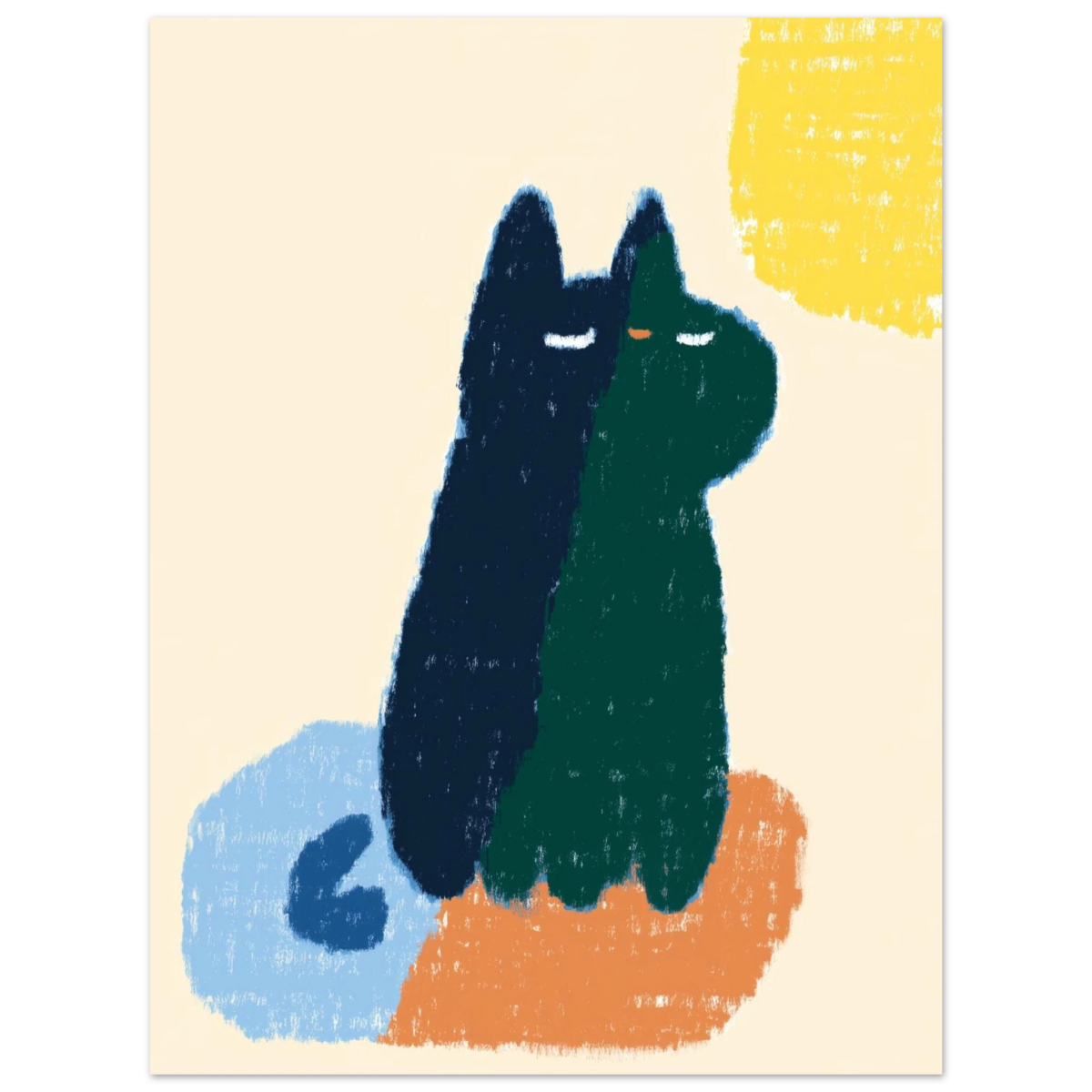 sunset kitty - Print Material - NoCatNoHat